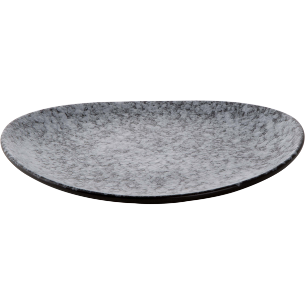 Plate Palmer Rocks 25.5 x 23 x Grey Black Porcelain 1 piece(s)