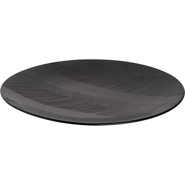 Plate Palmer Leaf 27cm Black Stoneware 1 piece(s)