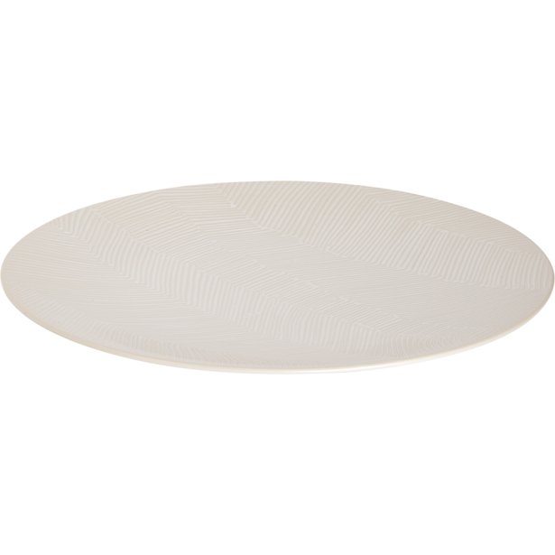 Plate Palmer Leaf 27cm White Stoneware 1 piece(s)